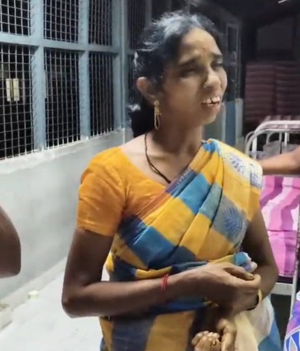 திருப்பூர் மாவட்டம் தாராபுரத்தில்  த.வெ.க நிர்வாகி மகன் தாக்கியதாக செல்வி என்பவர் புகார்