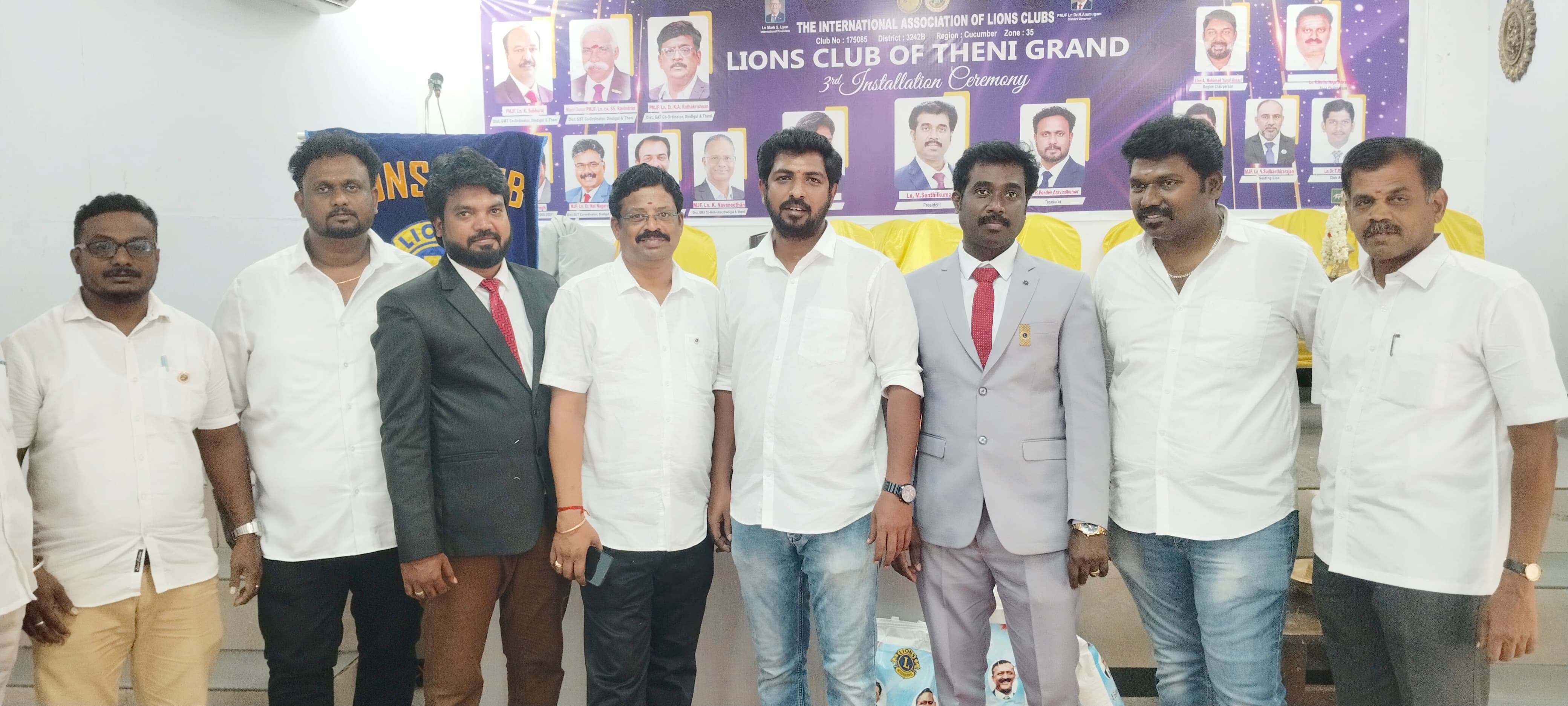 தேனி லயன்ஸ் கிராண்ட் அரிமா சங்கத்தின் மூன்றாவது பதவியேற்பு விழா...